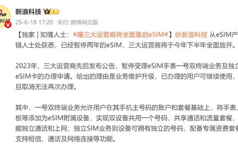 国产手机终于要用上 eSIM 了，但我劝你别抱太大期待