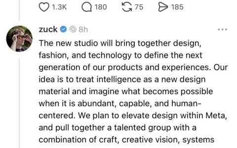 19年苹果老将被Meta挖走，曾负责一代神机iPhone X设计，小扎专门给他成立工作室